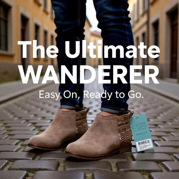 Toms Other - NIB Toms Deia Suede Ankle Boots Youth Size 5.5 MSRP $70